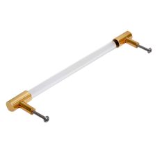 Clear Golden Large Cylinder Glass Door Handles