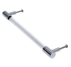 Clear Silver Large Cylinder Glass Door Handles