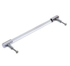 Clear Silver Large Cylinder Glass Door Handles