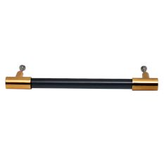 Black Golden Medium Cylinder Glass Door Handles