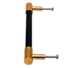 Black Golden Medium Cylinder Glass Door Handles