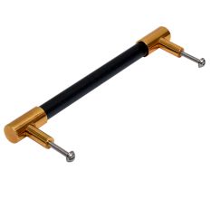 Black Golden Medium Cylinder Glass Door Handles