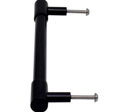 Black Medium Cylinder Glass Door Handles