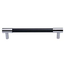 Black Silver Medium Cylinder Glass Door Handles