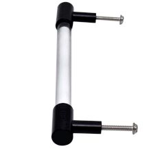 Clear Black Medium Cylinder Glass Door Handles