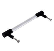 Clear Black Medium Cylinder Glass Door Handles