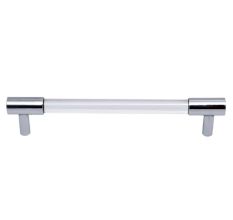 Clear Silver Medium Cylinder Glass Door Handles