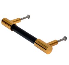 Black Golden Small Cylinder Glass Door Handles