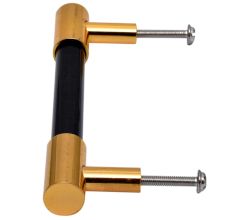 Black Golden Small Cylinder Glass Door Handles