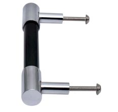 Black Silver Small Cylinder Glass Door Handles