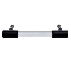 Clear Black Small Cylinder Glass Door Handles