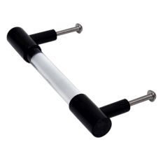 Clear Black Small Cylinder Glass Door Handles