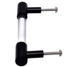 Clear Black Small Cylinder Glass Door Handles