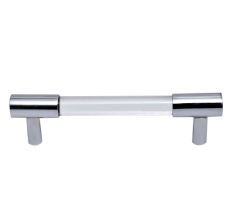 Clear Silver Small Cylinder Glass Door Handles