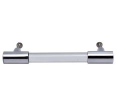 Clear Silver Small Cylinder Glass Door Handles