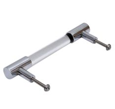 Clear Silver Small Cylinder Glass Door Handles