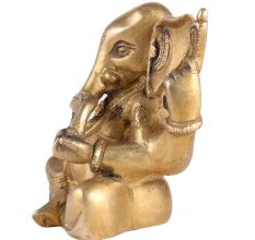Brass Ganesha Statue Blessing Pose