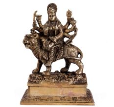 Brass Durga Mata Sherawali Statue