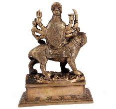 Brass Durga Mata Sherawali Statue