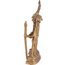 Folk Art Brass Figurines With Tribal Dance Themes