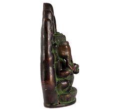 Brass Ganesha Idol Embossed On Hand Design