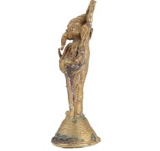Brass Standing Ganesha Statue Dhokra Art