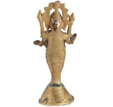 Brass Standing Ganesha Statue Dhokra Art