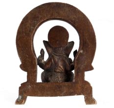 Brass Ganesha Statue On Chowki And Arch
