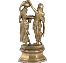 Brass Radha Krishna Romantic Statue