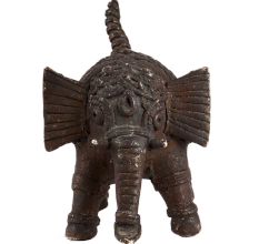 Brass Elephant Statue Dhokra Art