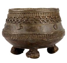 Dhokra Brass Three Legged Pen Stand