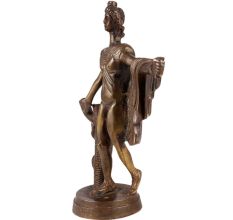 Old Brass Statue Of Greek Youth