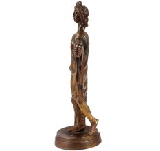 Old Brass Statue Of Greek Youth