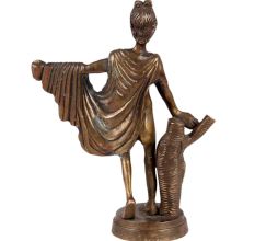 Old Brass Statue Of Greek Youth