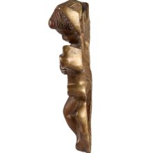 Brass Cherub Playing The Harp