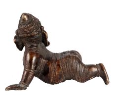 Crawling Bal Ganesha Brass Statue