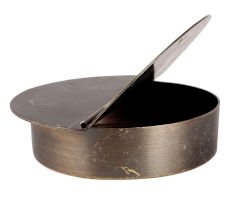 Brass Half Open Lid Storage Box