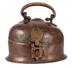 Old Brass Round Small Jewellery Box