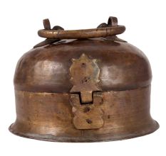 Old Brass Round Small Jewellery Box