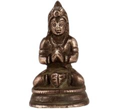 Brass Hanumanji Statue Sitting With Folded Hands