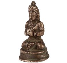 Brass Hanumanji Statue Sitting With Folded Hands
