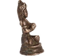 Brass Hanumanji Statue Sitting With Folded Hands