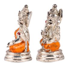 Lakshmi Ganesha Murti in Copper And Silver