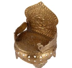 Brass Om Embossed God Singhasan
