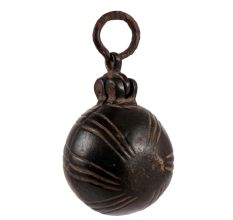Brass Betel Lime Box Or Chuna Dani In Black Finish