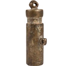 Old Brass Lime And Tobacco Container Box