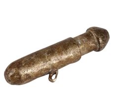 Cylindrical Brass Betel Lime Paste Box