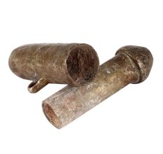 Cylindrical Brass Betel Lime Paste Box