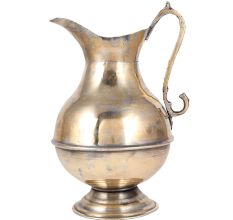 Old Brass Pitcher Or Jug In Glossy Finish