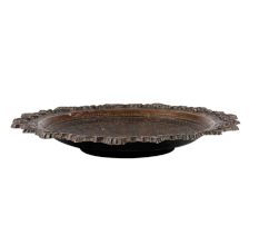 Round Brass Abstract Decorative Tray